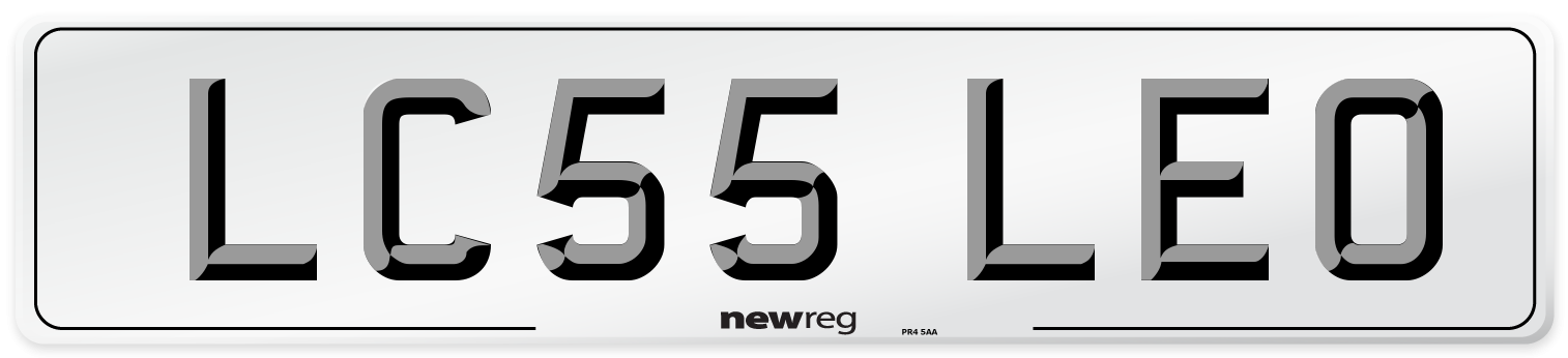 LC55 LEO Number Plate from New Reg
